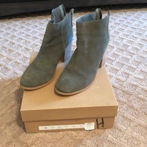 Urban Outfitters Green Suede Boots